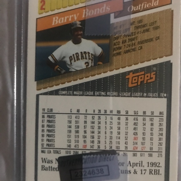 Barry Bonds Rare card Autographed - Picture 5 of 6